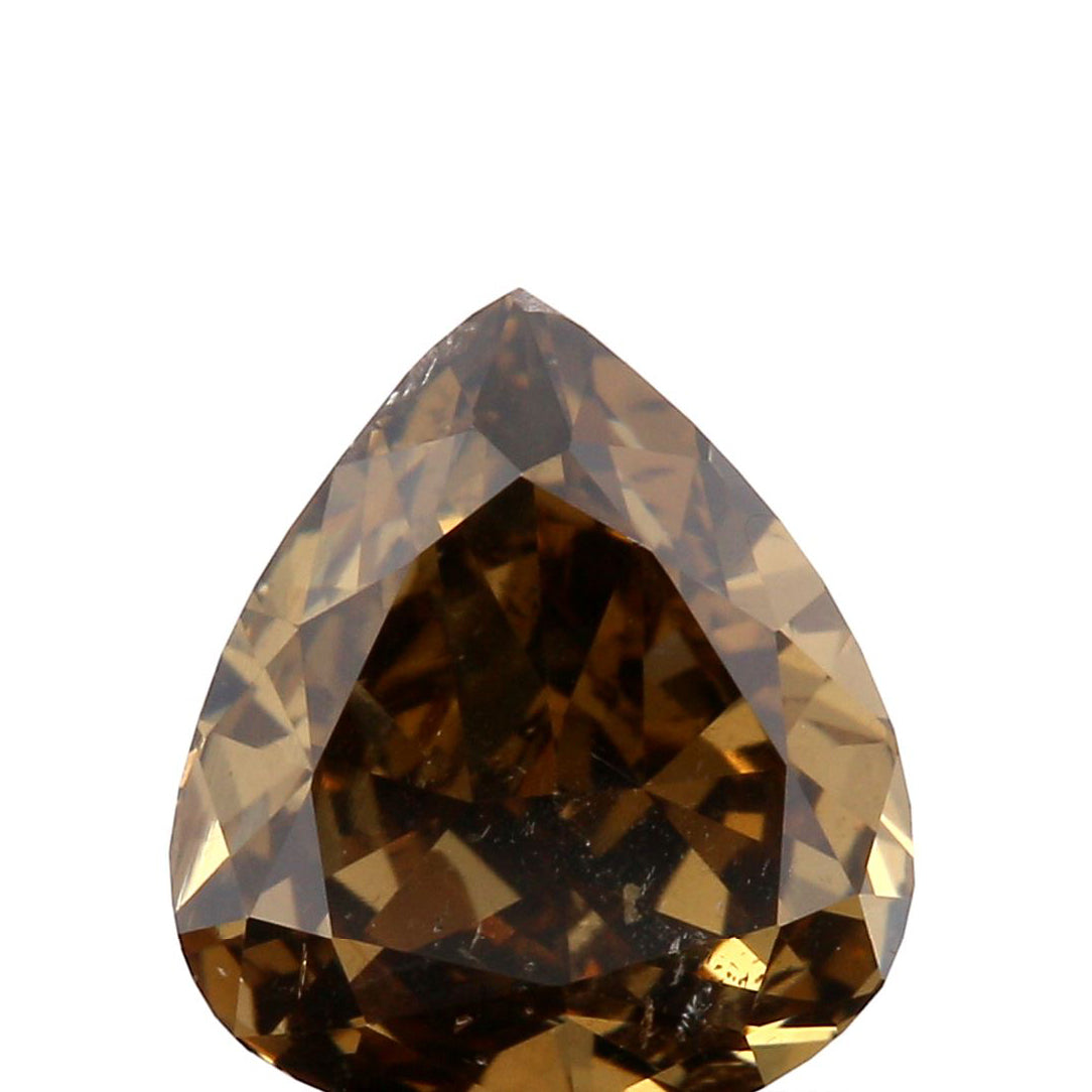 1.01ct | Cognac VS-SI Pear Shape Brilliant Cut Diamond - Modern Rustic Diamond