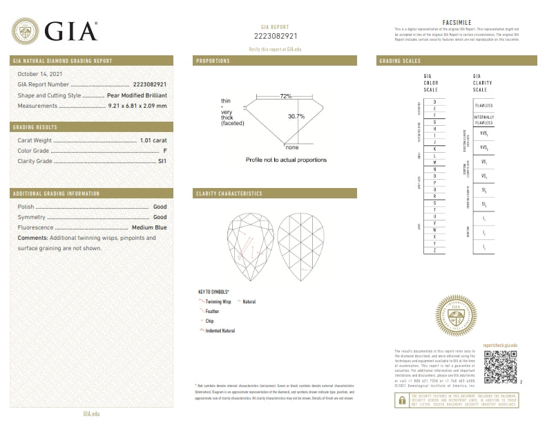 1.01ct | F/SI1 Pear Shape Rose Cut Diamond (GIA) - Modern Rustic Diamond