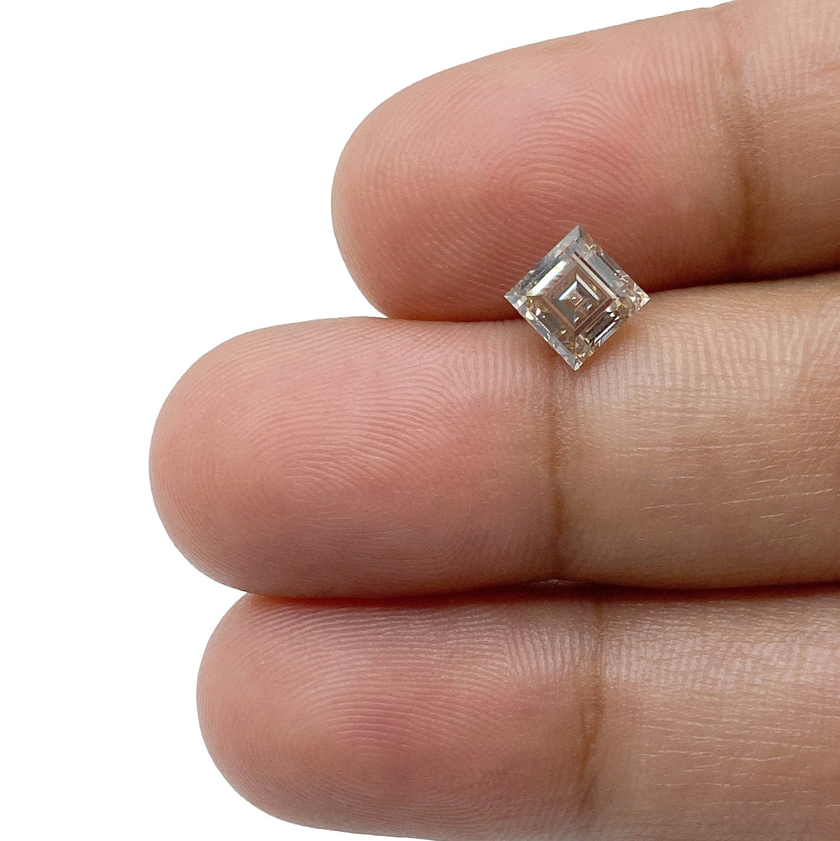 1.01ct | Champagne VS-SI Carre Shape Step Cut Diamond - Modern Rustic Diamond