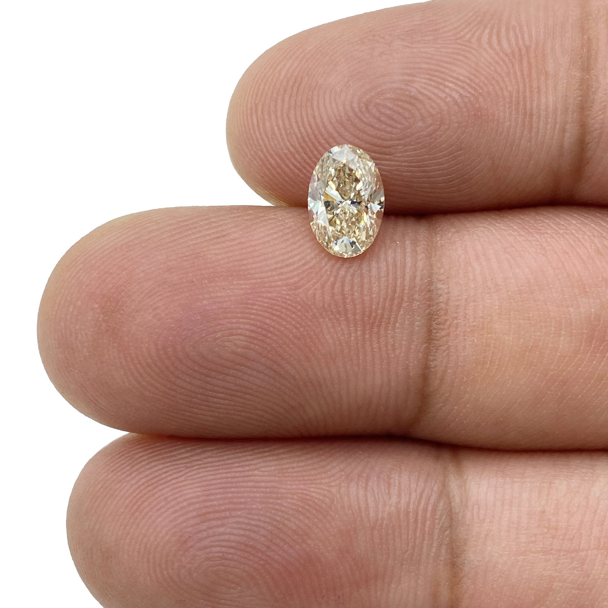 1.01ct | Champagne VVS Oval Shape Brilliant Cut Diamond - Modern Rustic Diamond