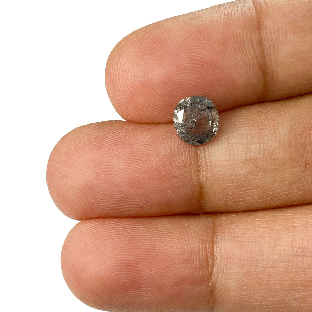 1.01ct | Salt & Pepper Cushion Shape Brilliant Cut Diamond - Modern Rustic Diamond