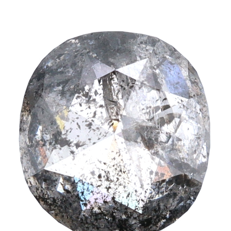 1.01ct | Salt & Pepper Cushion Shape Brilliant Cut Diamond - Modern Rustic Diamond