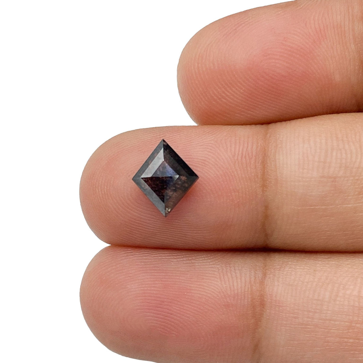 1.01ct | Salt & Pepper Lozenge Shape Rose Cut Diamond - Modern Rustic Diamond