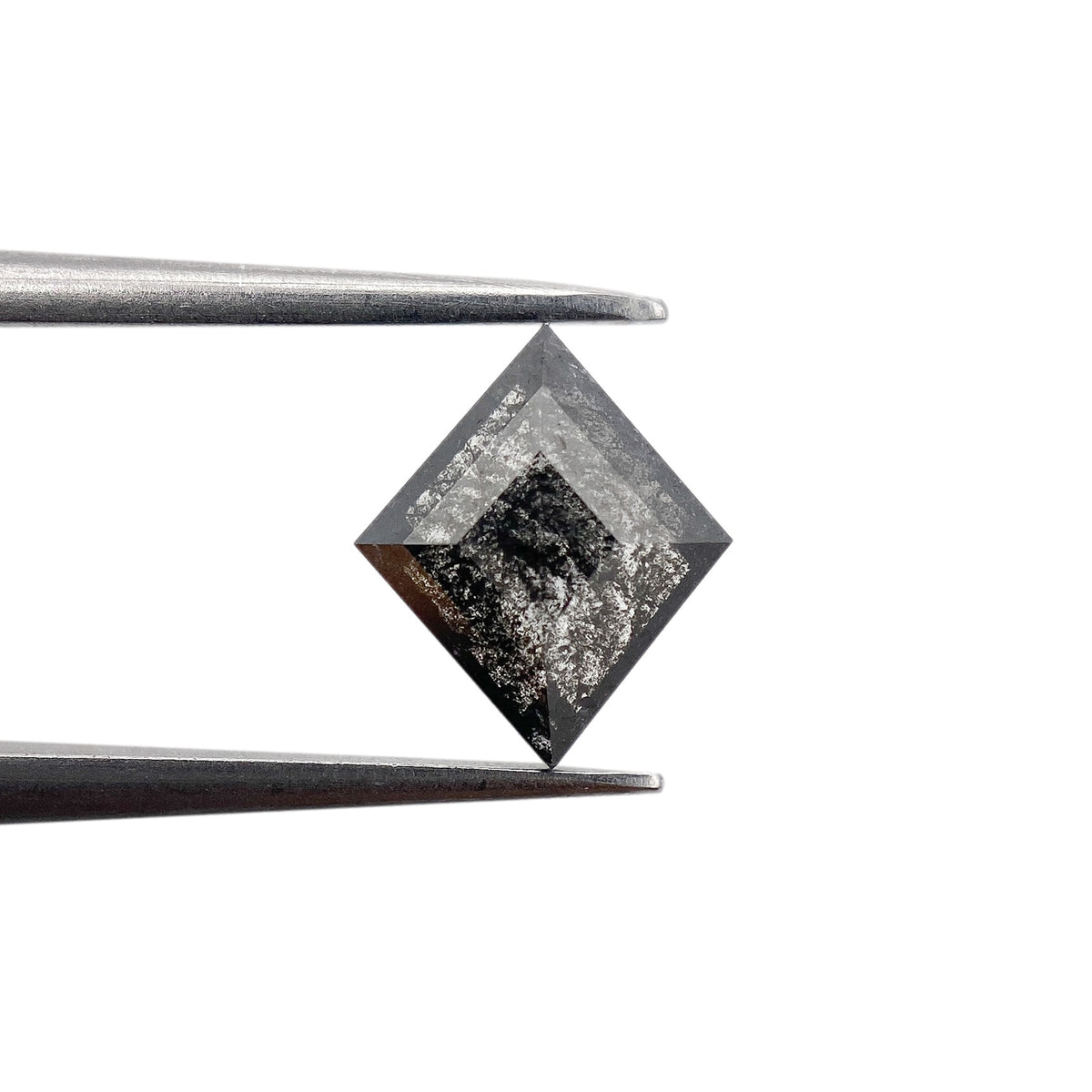 1.01ct | Salt & Pepper Lozenge Shape Rose Cut Diamond - Modern Rustic Diamond