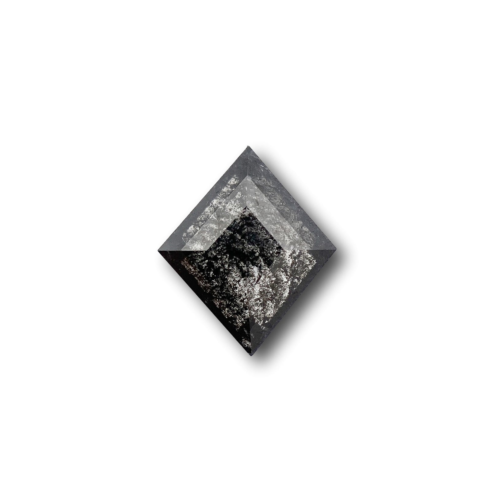 1.01ct | Salt & Pepper Lozenge Shape Rose Cut Diamond - Modern Rustic Diamond