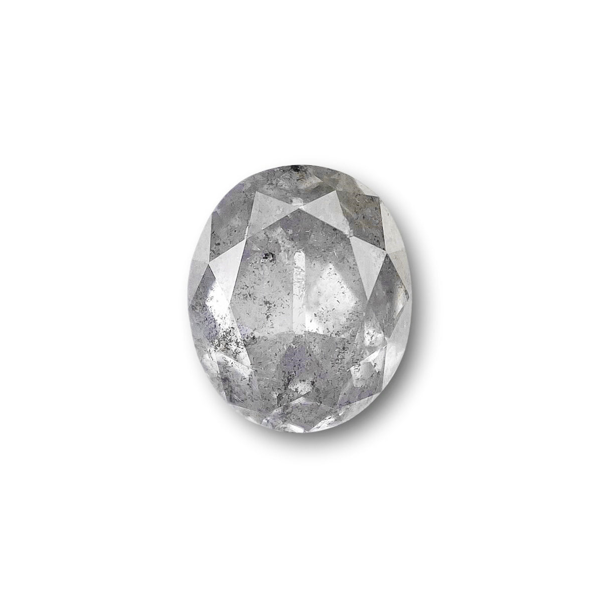 1.01ct | Salt & Pepper Oval Shape Brilliant Cut Diamond - Modern Rustic Diamond