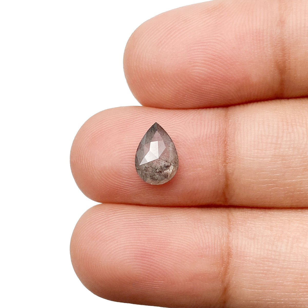 1.01ct | Rustic Pear Shape Rose Cut Diamond - Modern Rustic Diamond