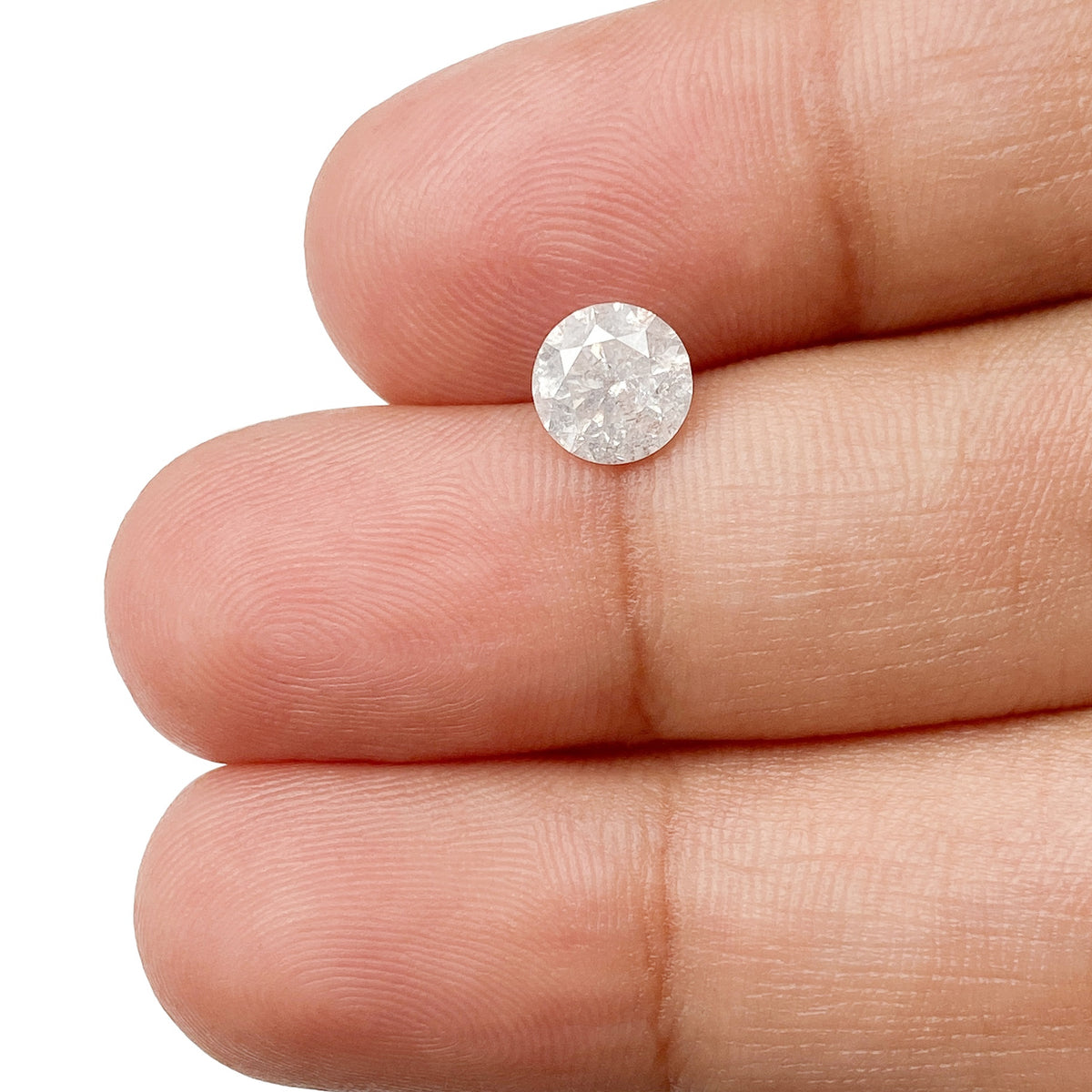 1.01ct | Salt & Pepper Round Shape Brilliant Cut Diamond - Modern Rustic Diamond
