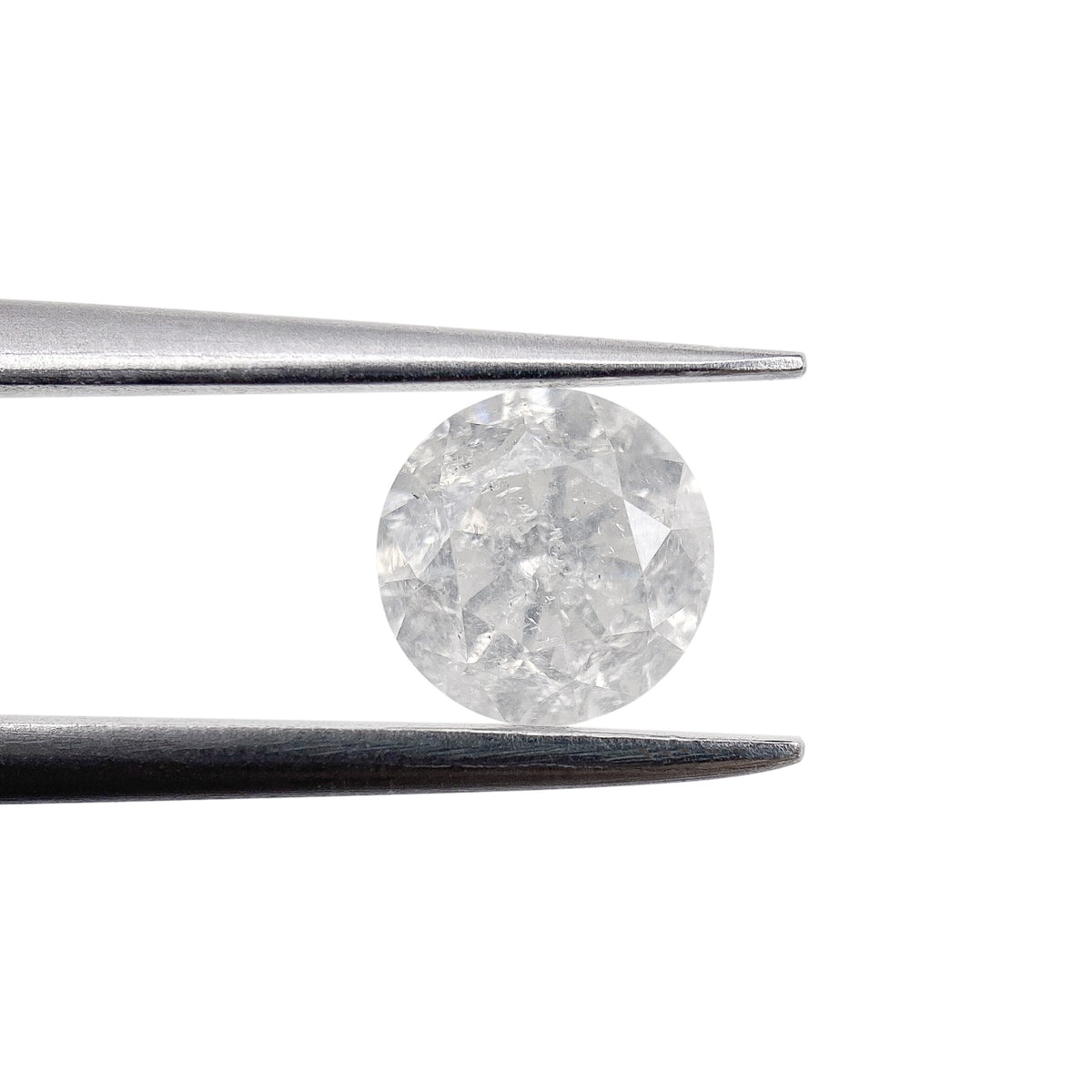 1.01ct | Salt & Pepper Round Shape Brilliant Cut Diamond - Modern Rustic Diamond