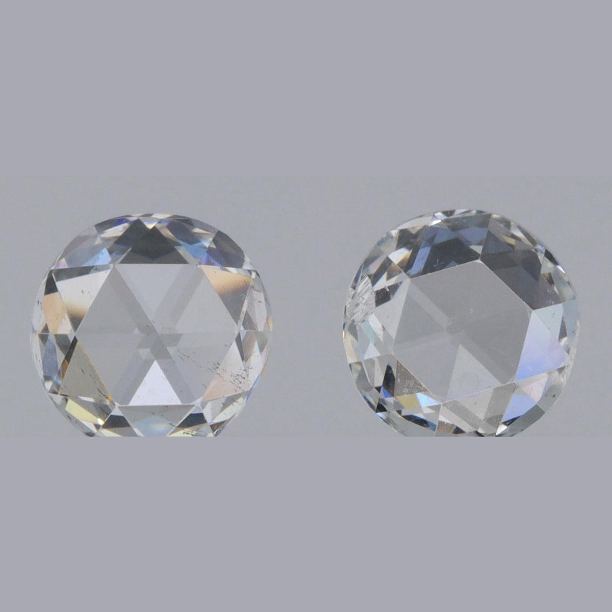 0.83cttw | G-H SI Round Shape Rose Cut Diamond Matched Pair