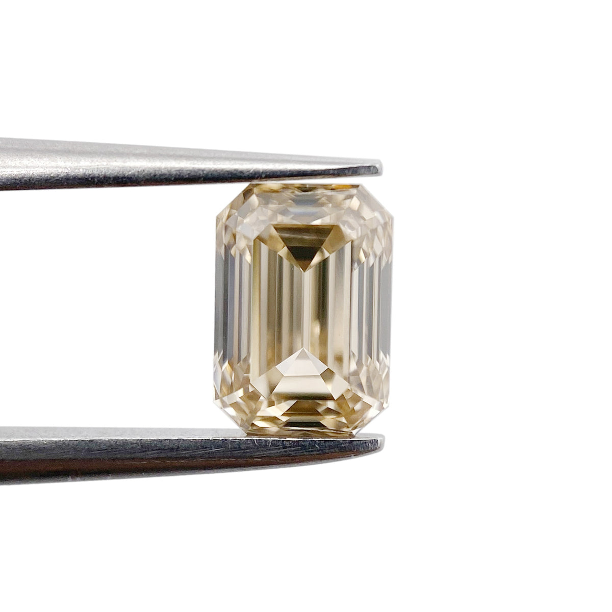 1.02ct | Champagne VVS Emerald Shape Step Cut Diamond - Modern Rustic Diamond