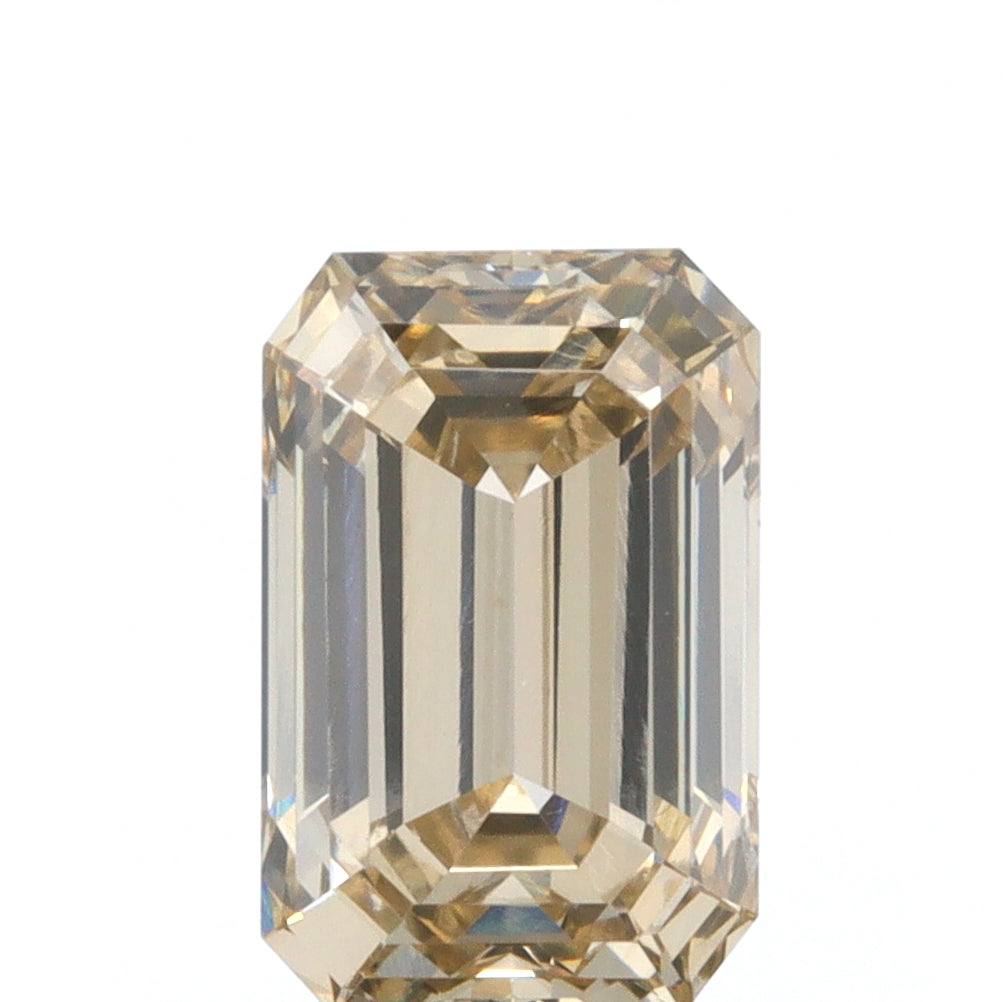 1.02ct | Champagne VVS Emerald Shape Step Cut Diamond - Modern Rustic Diamond