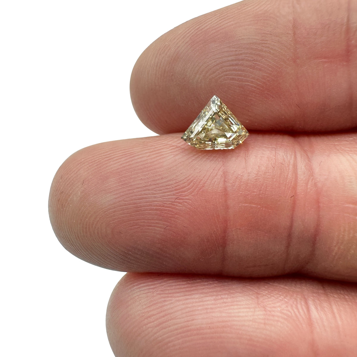 1.02ct | Champagne VS-SI Shield Shape Step Cut Diamond - Modern Rustic Diamond