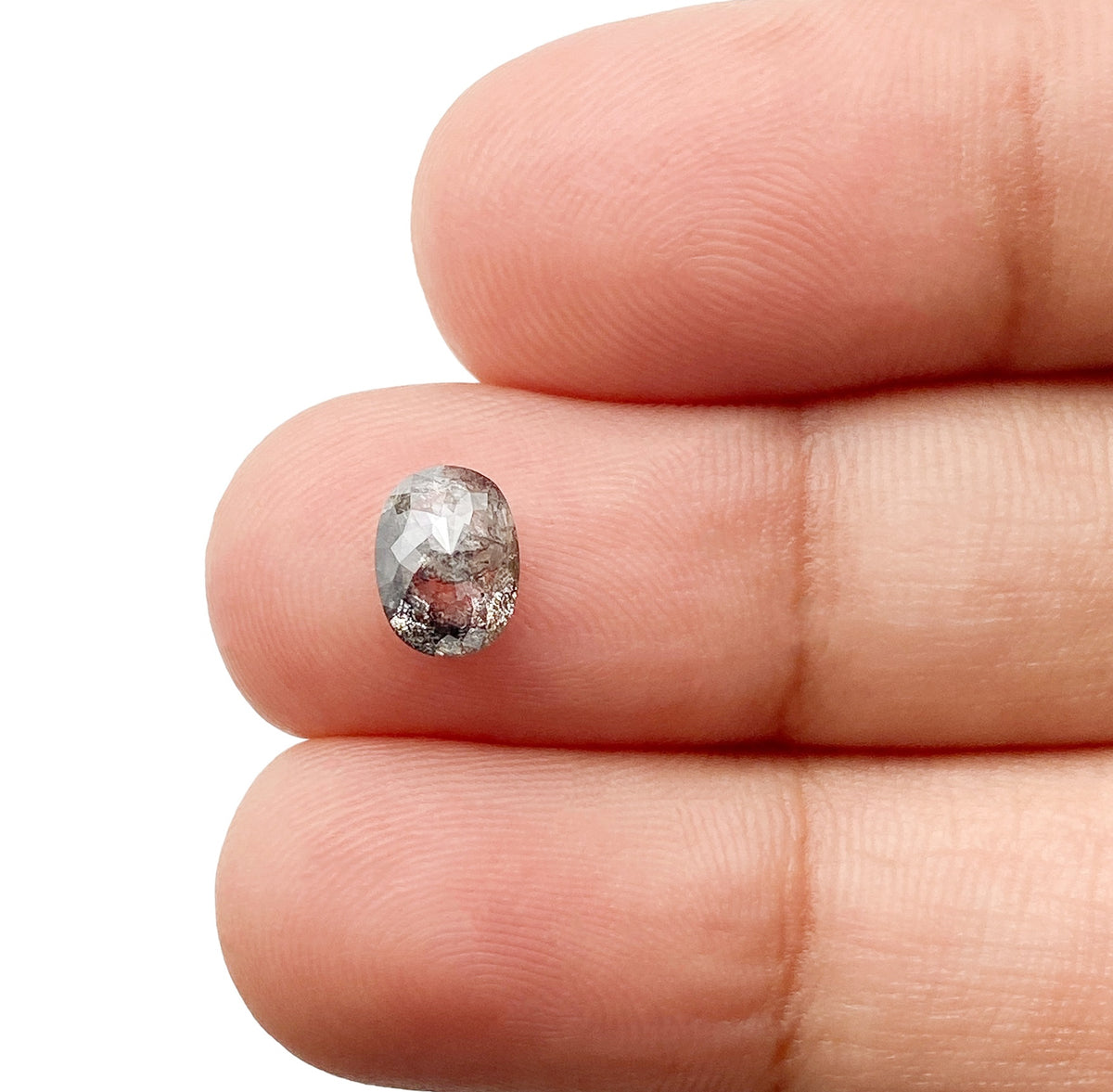 1.02ct | Salt & Pepper Oval Shape Brilliant Cut Diamond - Modern Rustic Diamond