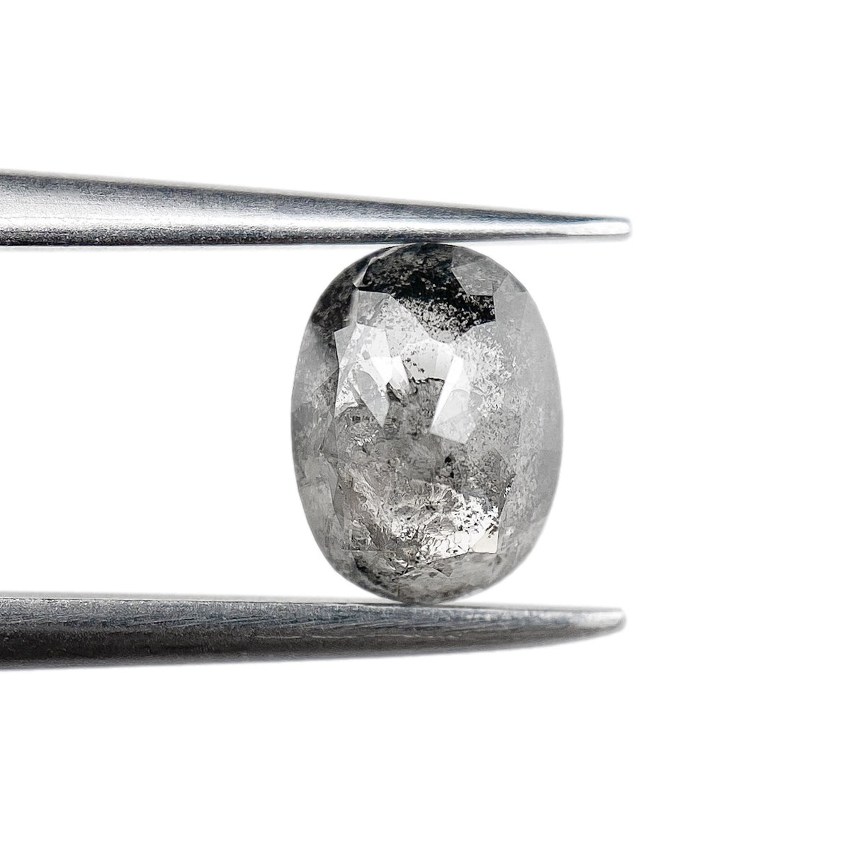 1.02ct | Salt & Pepper Oval Shape Brilliant Cut Diamond - Modern Rustic Diamond