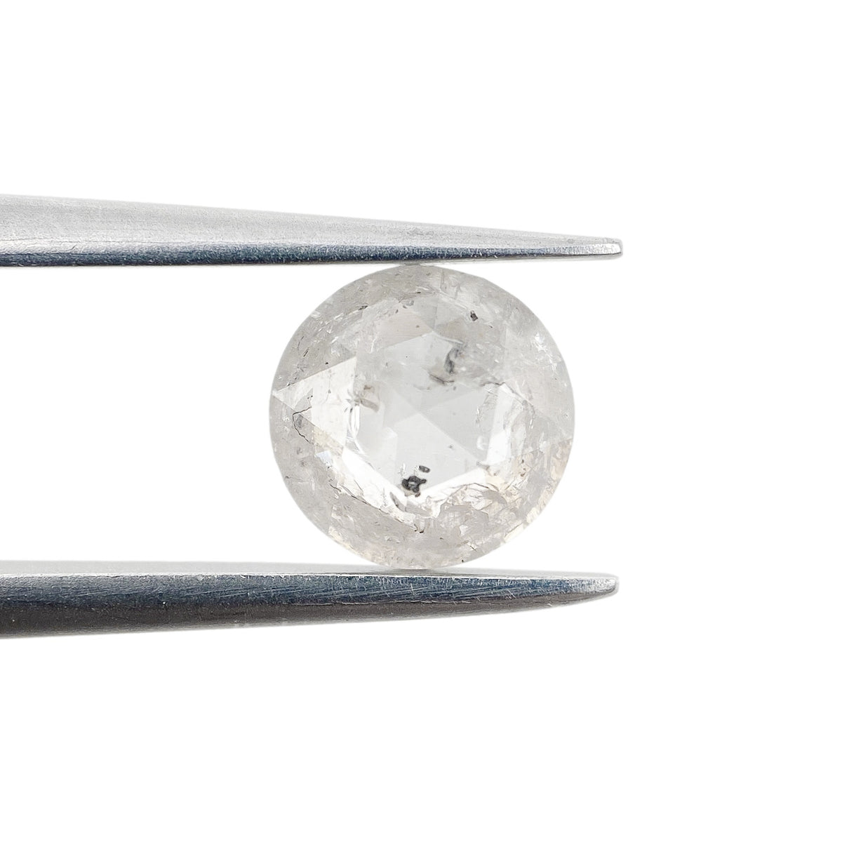 1.02ct | Salt & Pepper Round Shape Rose Cut Diamond - Modern Rustic Diamond