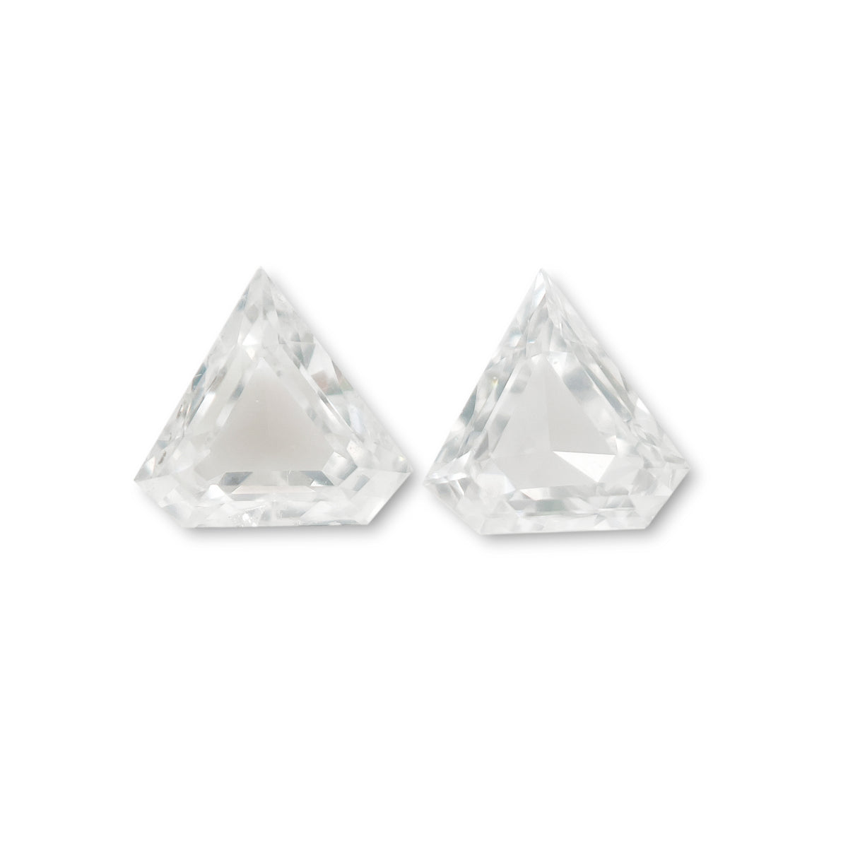 0.15cttw | G-H VS Shield Shape Step Cut Diamond Matched Pair - Modern Rustic Diamond