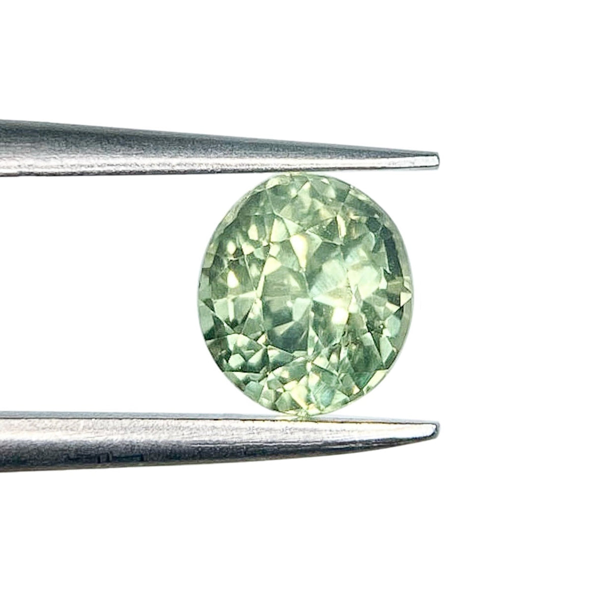 1.03ct | Brilliant Cut Oval Shape Green Montana Sapphire-Modern Rustic Diamond