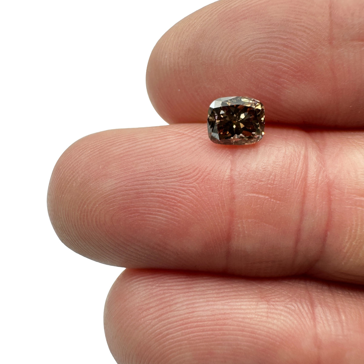 1.03ct | Cognac VS Cushion Shape Brilliant Cut Diamond - Modern Rustic Diamond