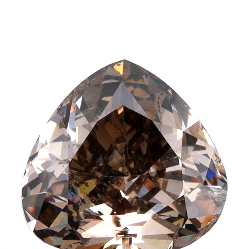 1.03ct | Champagne SI Pear Shape Brilliant Cut Diamond - Modern Rustic Diamond