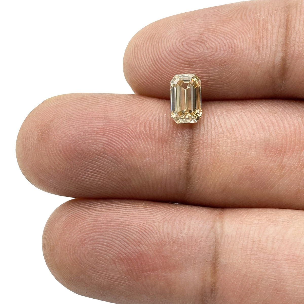 1.03ct | Champagne VVS Emerald Shape Step Cut Diamond - Modern Rustic Diamond
