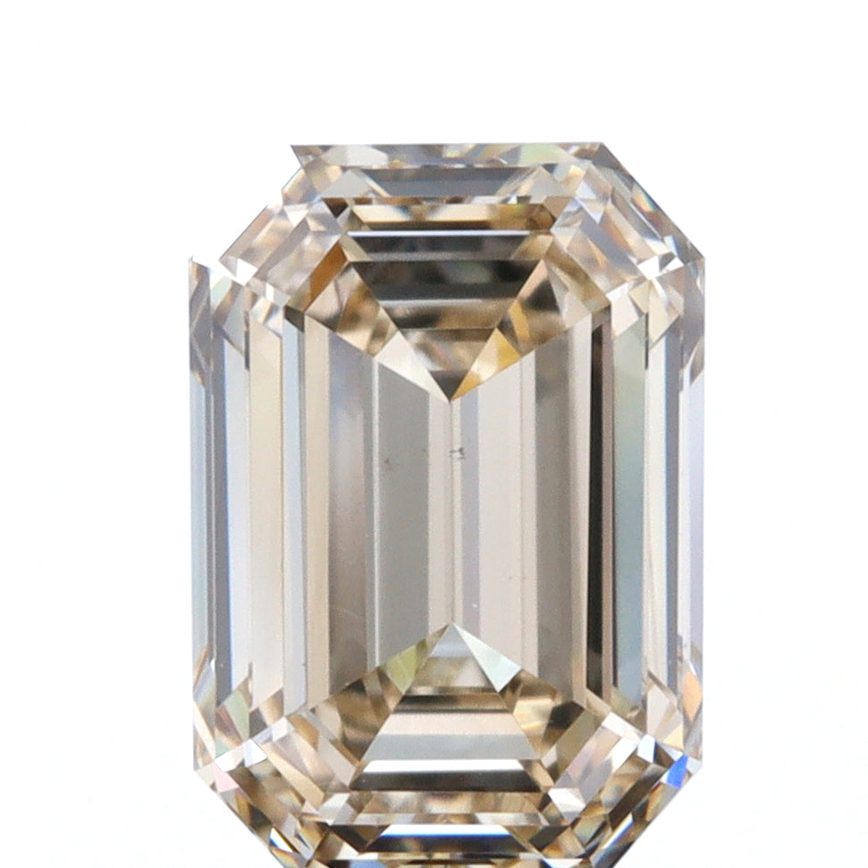 1.03ct | Champagne VVS Emerald Shape Step Cut Diamond - Modern Rustic Diamond