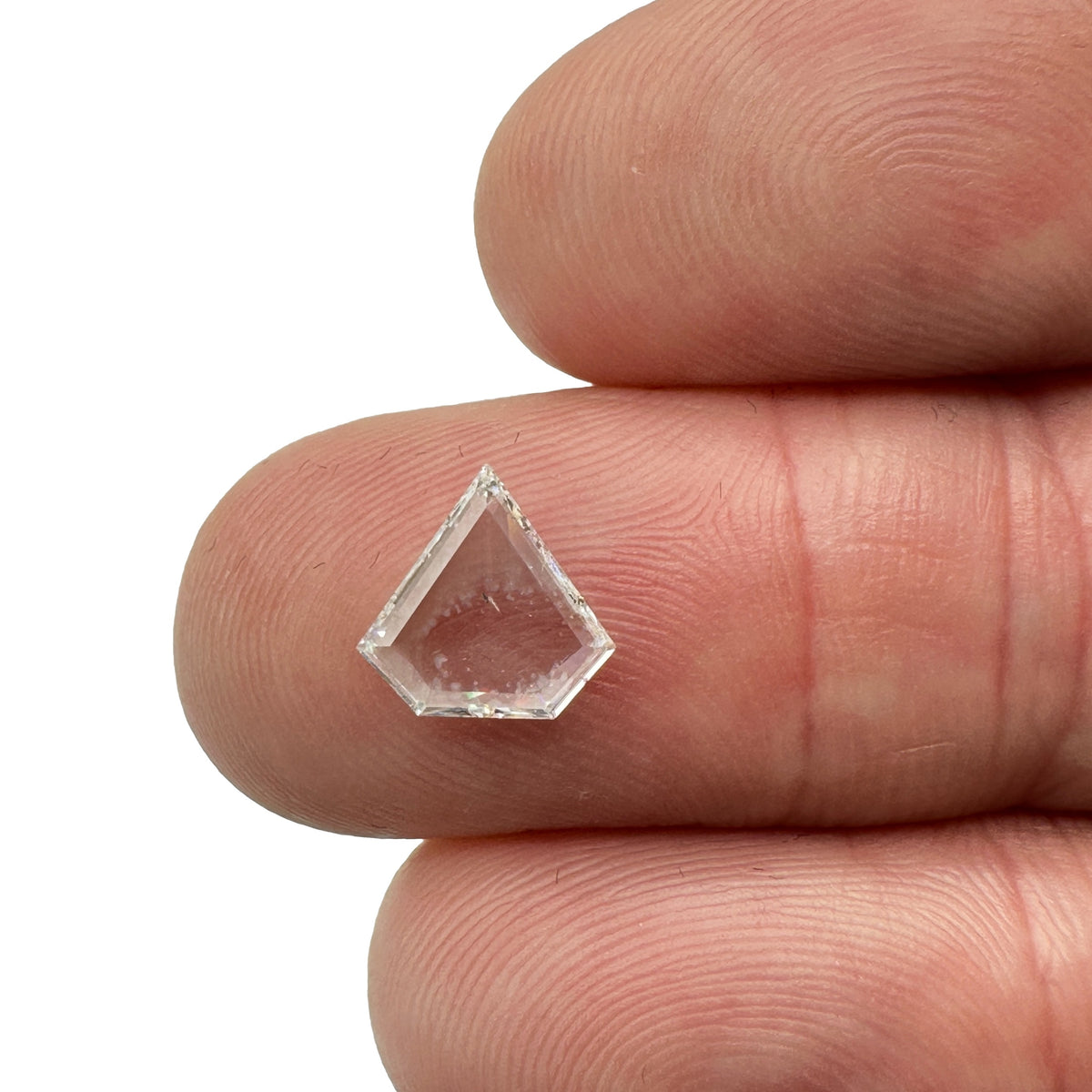 1.03ct | F/SI1 Shield Shape Rose Cut Diamond (SSEF) - Modern Rustic Diamond