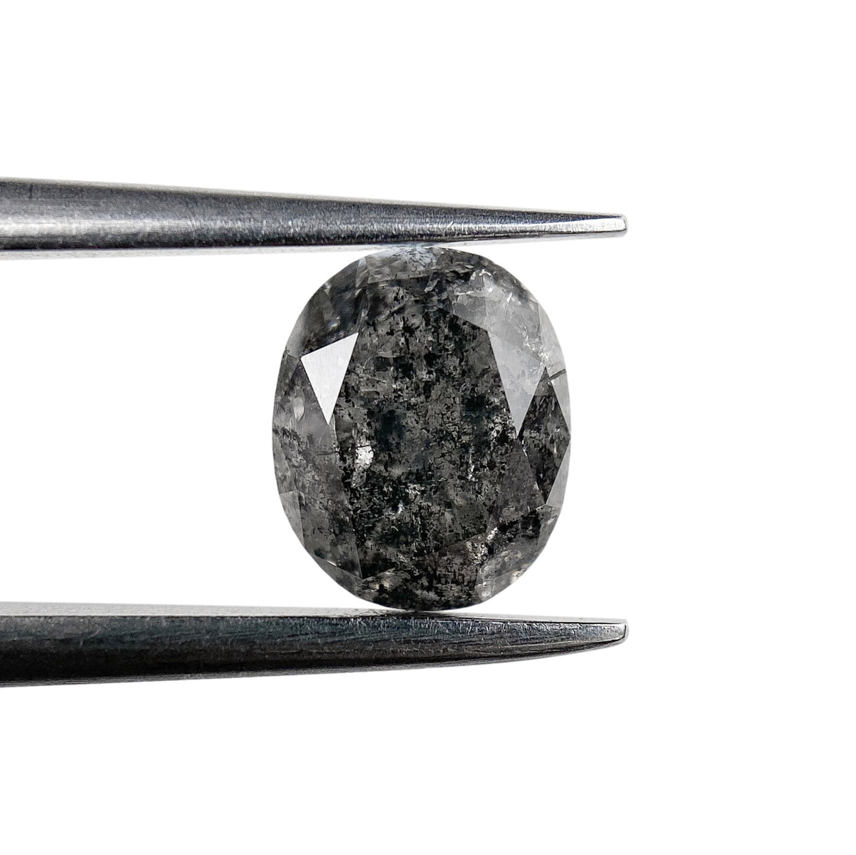 1.03ct | Salt & Pepper Oval Shape Brilliant Cut Diamond - Modern Rustic Diamond
