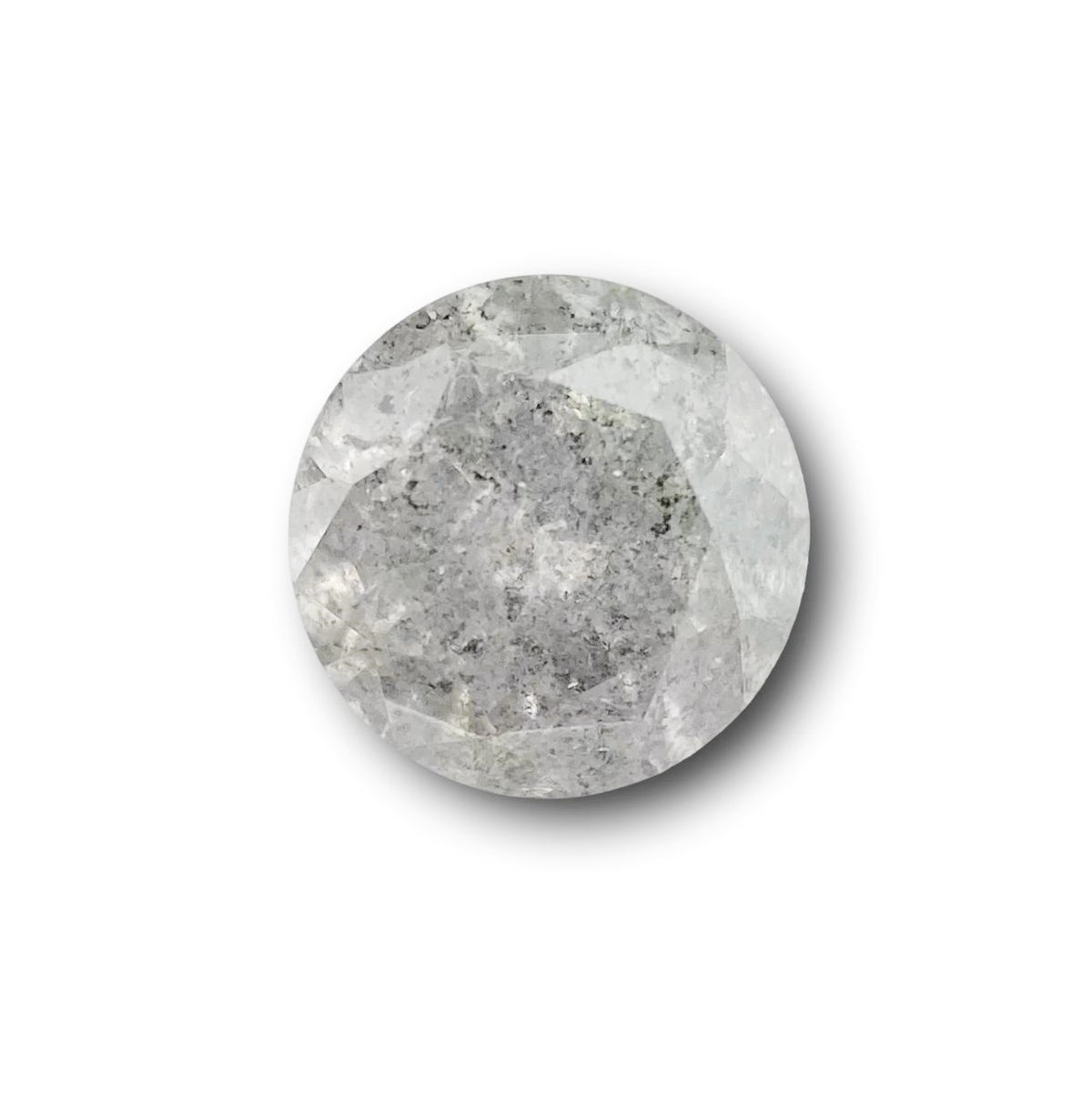 1.03ct | Salt & Pepper Round Shape Brilliant Cut Diamond - Modern Rustic Diamond