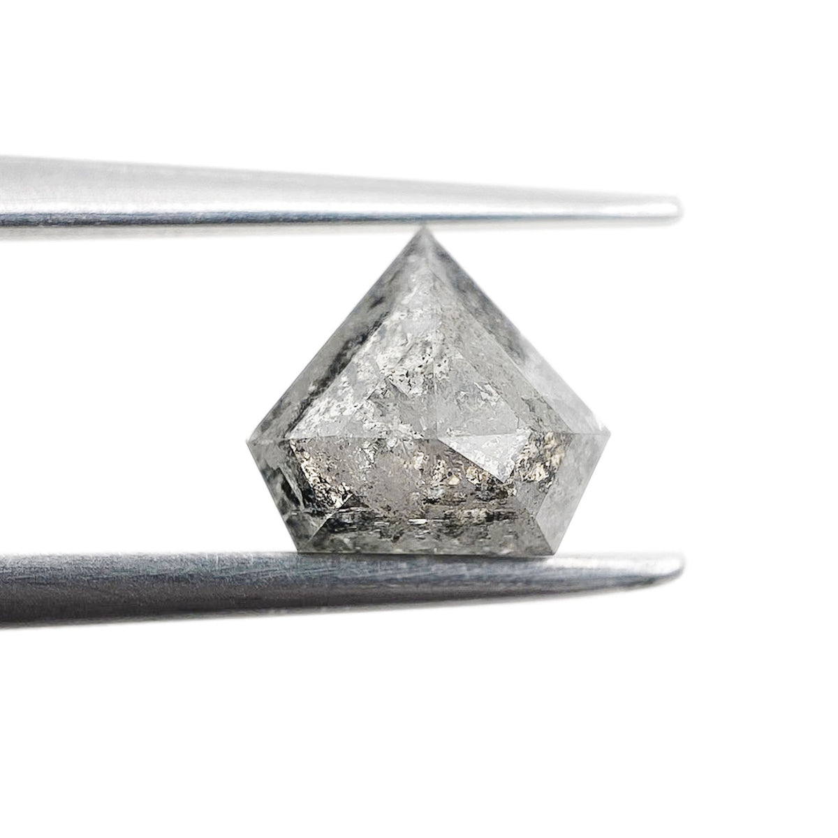 1.03ct | Salt & Pepper Shield Shape Step Cut Diamond - Modern Rustic Diamond