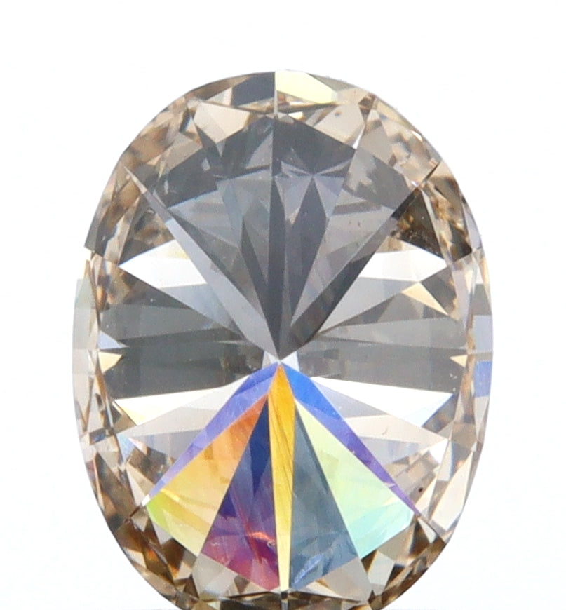 1.04ct | Champagne VVS Oval Shape Brilliant Cut Diamond - Modern Rustic Diamond