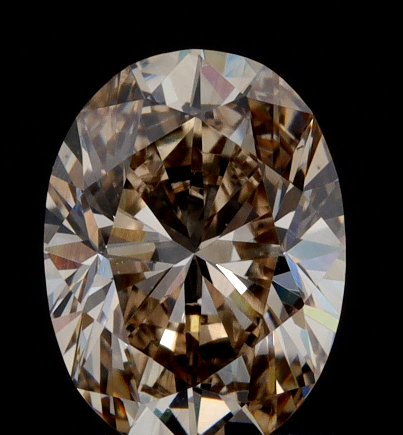 1.04ct | Champagne VVS Oval Shape Brilliant Cut Diamond - Modern Rustic Diamond
