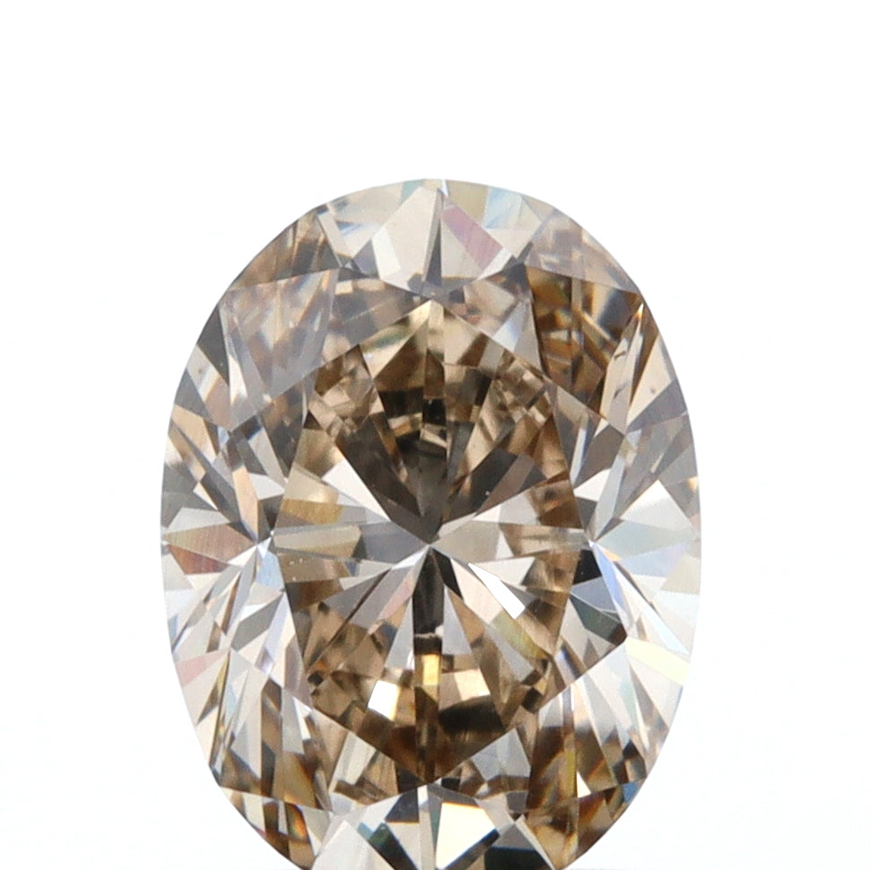 1.04ct | Champagne VVS Oval Shape Brilliant Cut Diamond - Modern Rustic Diamond