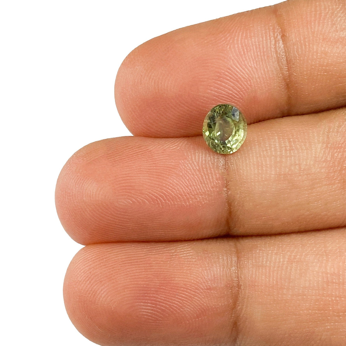 1.04ct | Brilliant Cut Oval Shape Green Montana Sapphire-Modern Rustic Diamond