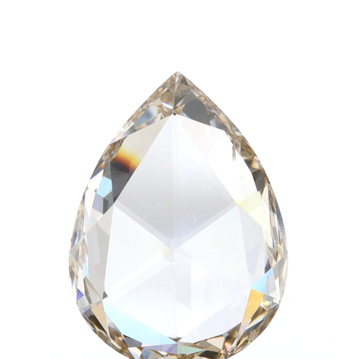 1.04ct | Champagne VS Pear Shape Rose Cut Diamond - Modern Rustic Diamond