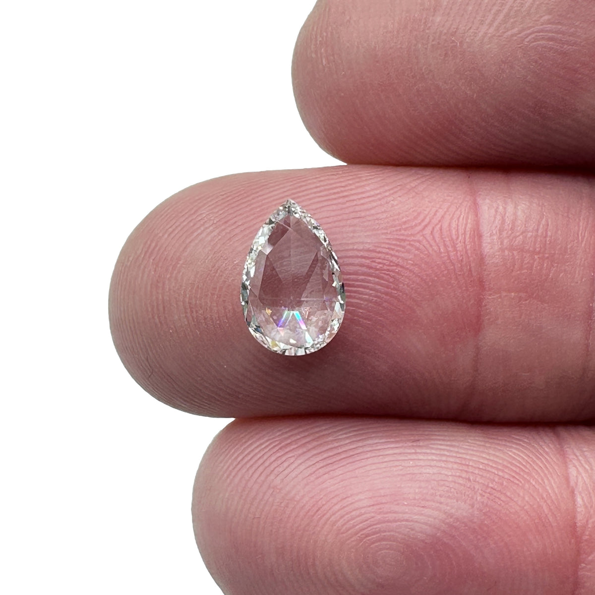 1.04ct | F/VS1 Pear Shape Rose Cut Diamond (GIA) - Modern Rustic Diamond