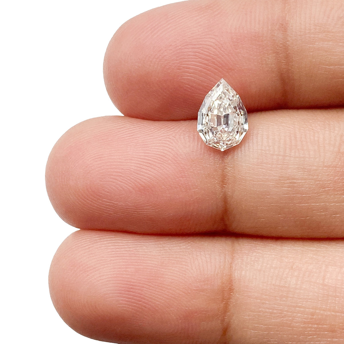 1.04ct | J/VS1 Pear Shape Step Cut Diamond (GIA) - Modern Rustic Diamond