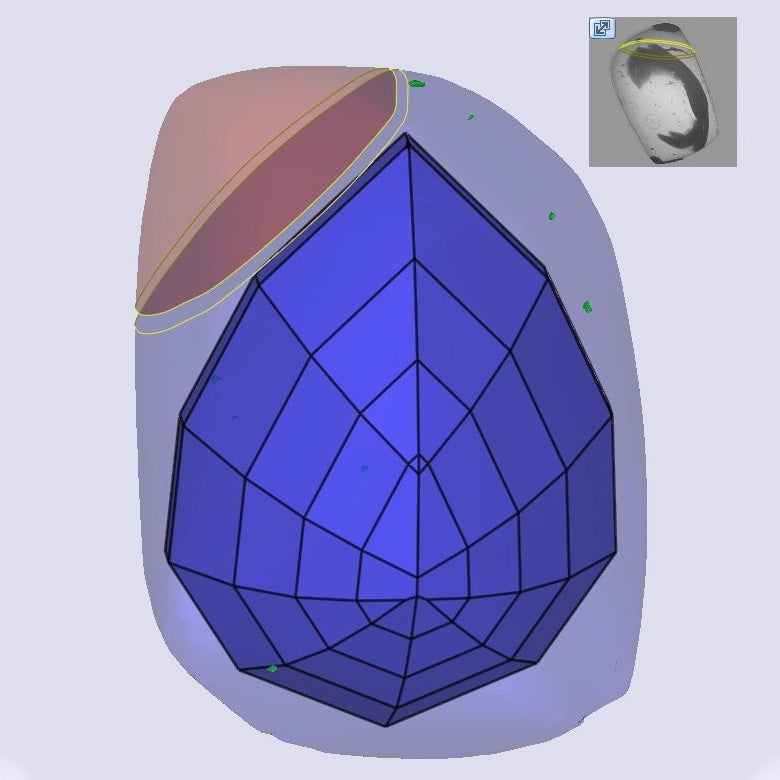 1.04ct | J/VS1 Pear Shape Step Cut Diamond (GIA) - Modern Rustic Diamond