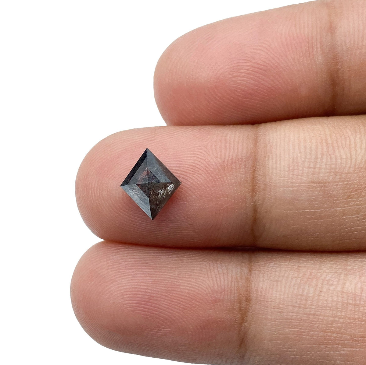 1.04ct | Salt & Pepper Lozenge Shape Rose Cut Diamond - Modern Rustic Diamond