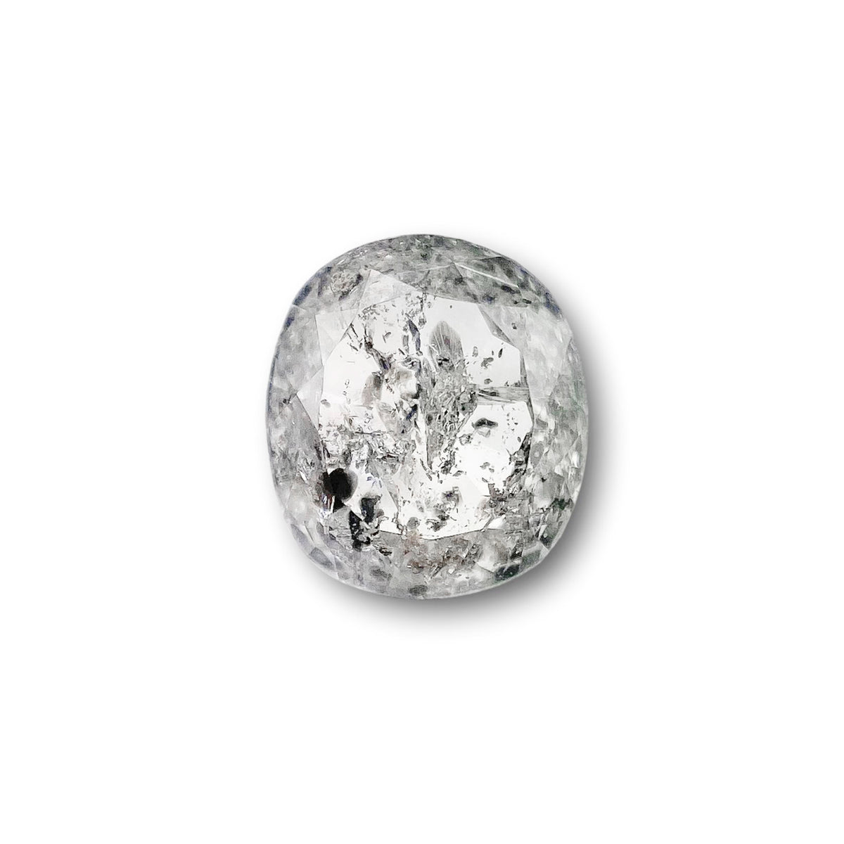 1.04ct | Salt & Pepper Oval Shape Brilliant Cut Diamond - Modern Rustic Diamond