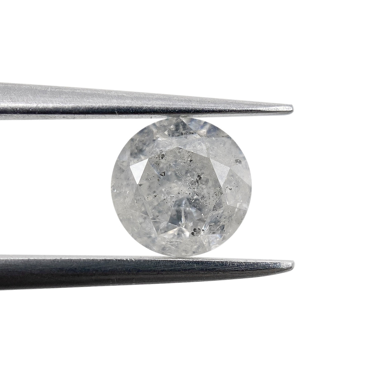 1.04ct | Salt & Pepper Round Shape Brilliant Cut Diamond - Modern Rustic Diamond