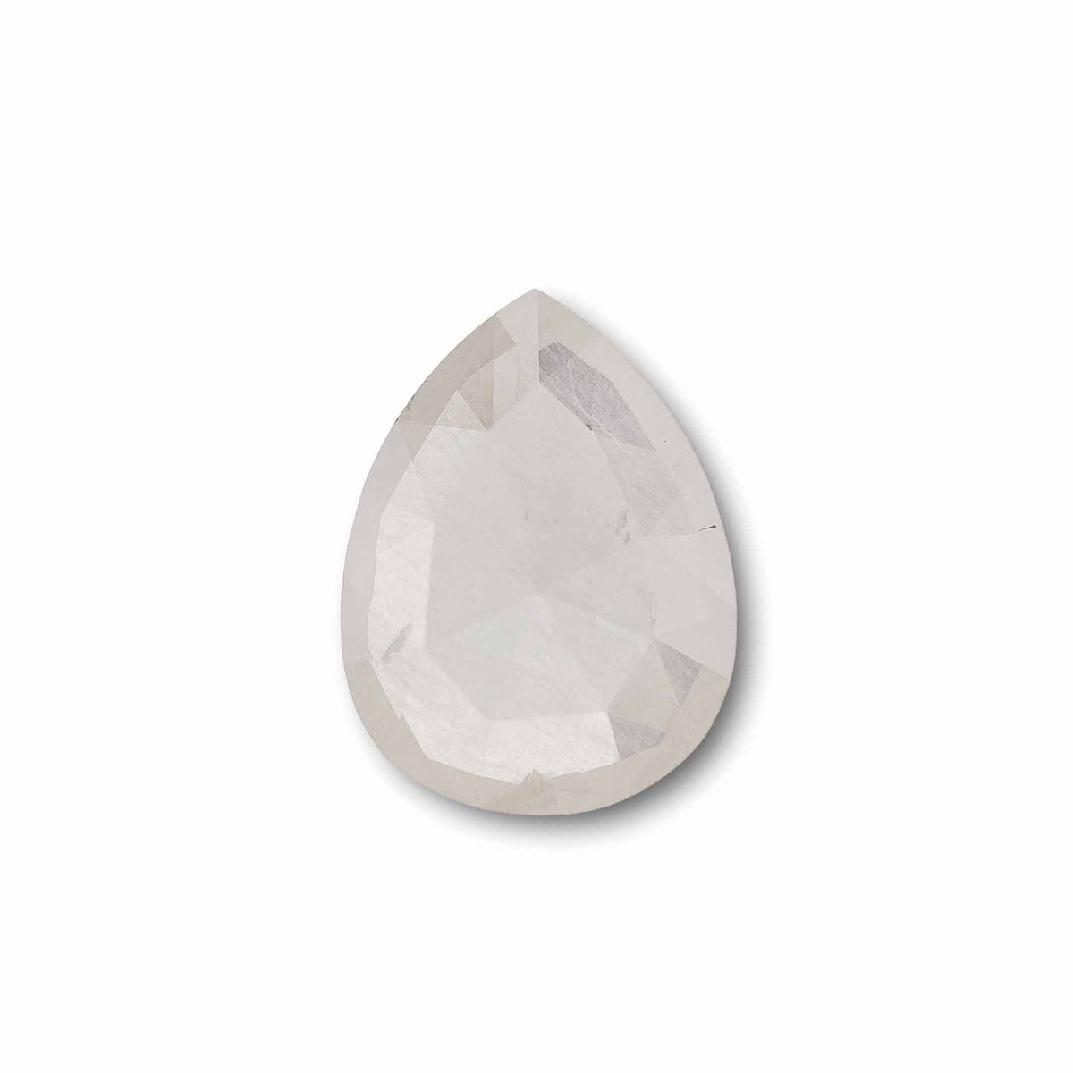0.79ct | Salt & Pepper Pear Shape Rose Cut Diamond