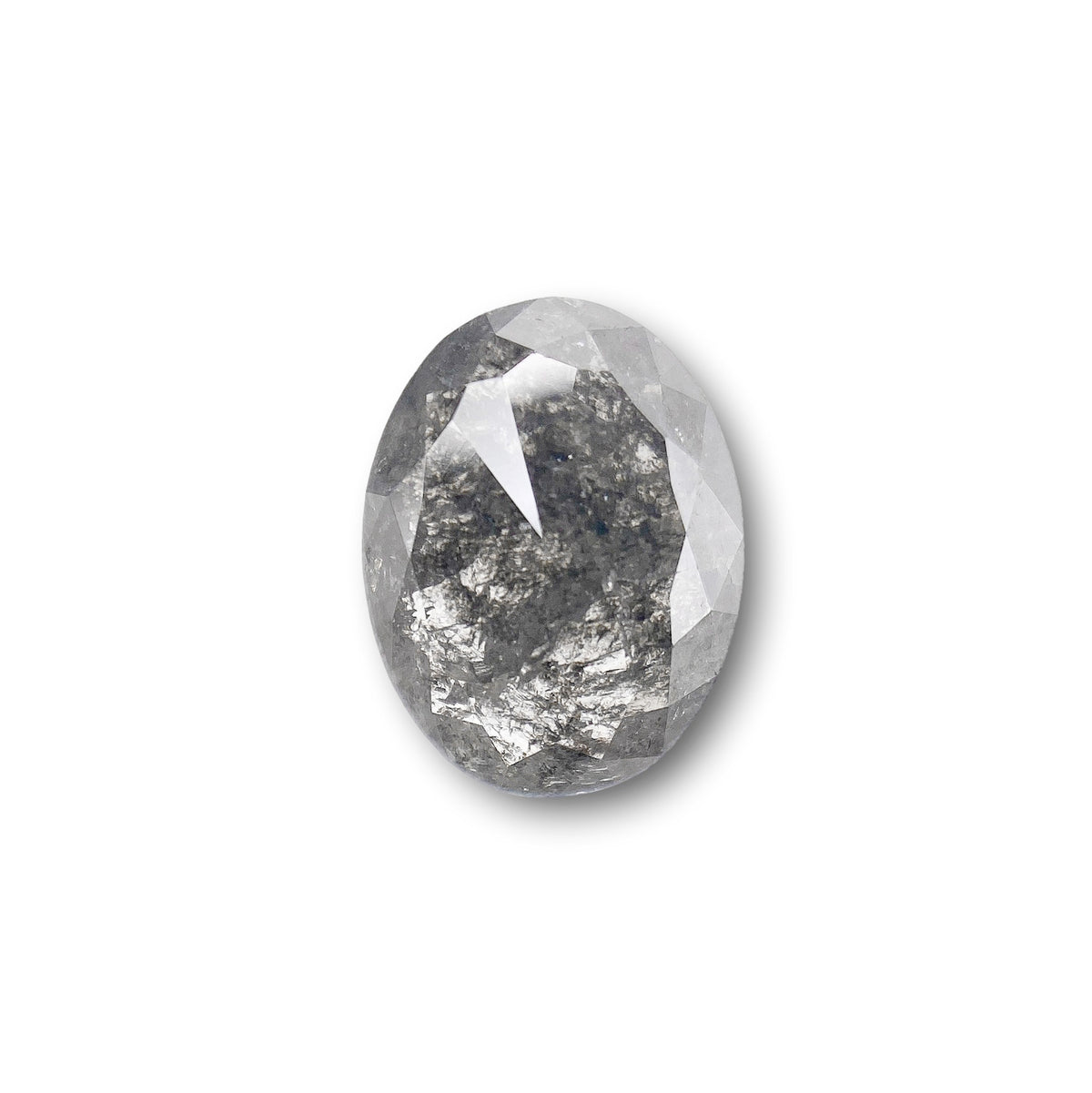 1.46ct | Salt & Pepper Oval Shape Rose Cut Diamond