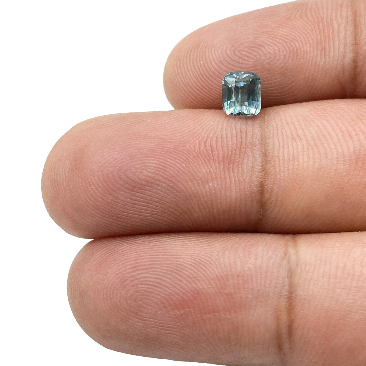 1.05ct | Brilliant Cut Cushion Shape Blue Montana Sapphire-Modern Rustic Diamond