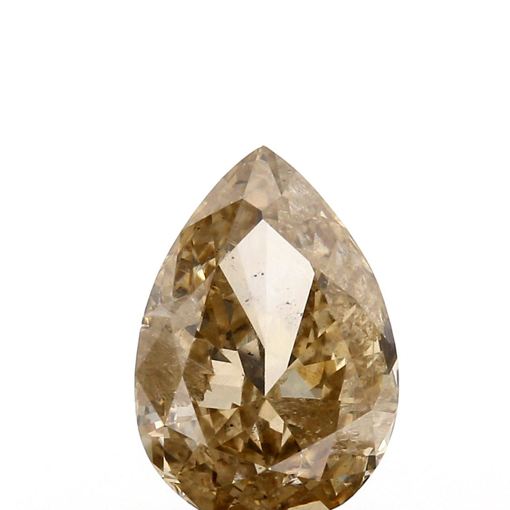 1.05ct | Champagne SI Pear Shape Brilliant Cut Diamond - Modern Rustic Diamond