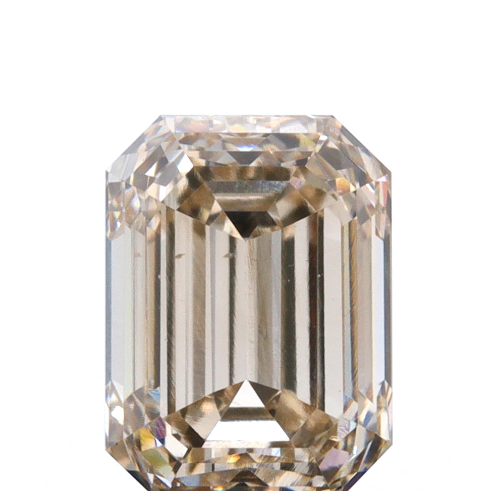 1.05ct | Champagne VVS Emerald Shape Step Cut Diamond - Modern Rustic Diamond