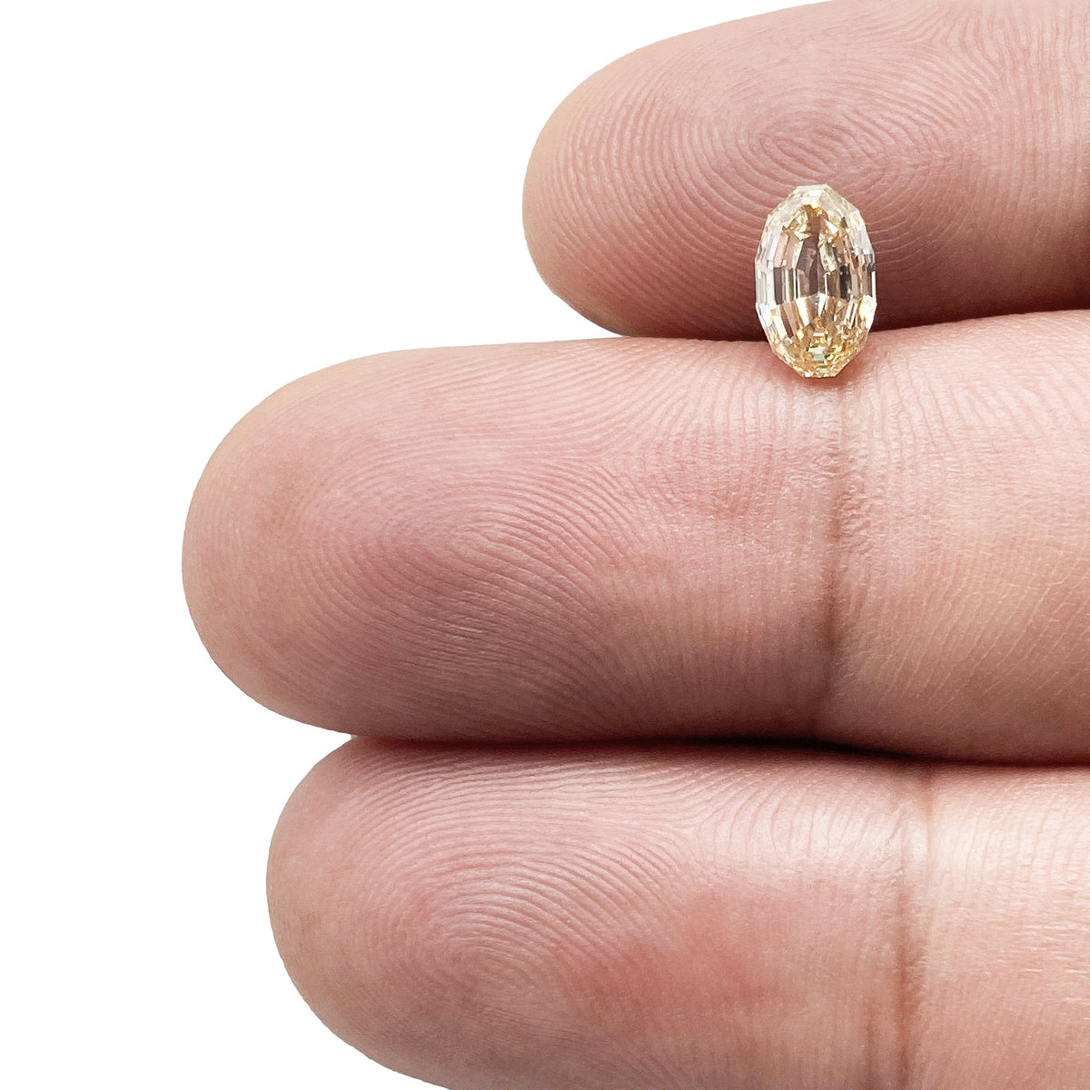 1.05ct | Champagne VS Oval Shape Step Cut Diamond - Modern Rustic Diamond