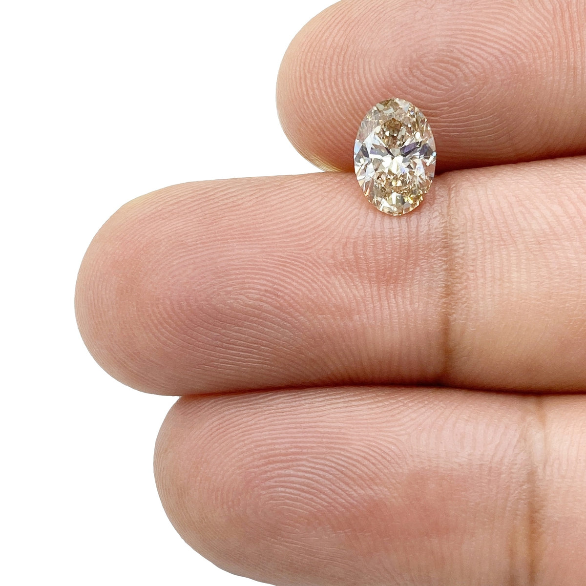 1.05ct | Champagne VVS Oval Shape Brilliant Cut Diamond - Modern Rustic Diamond