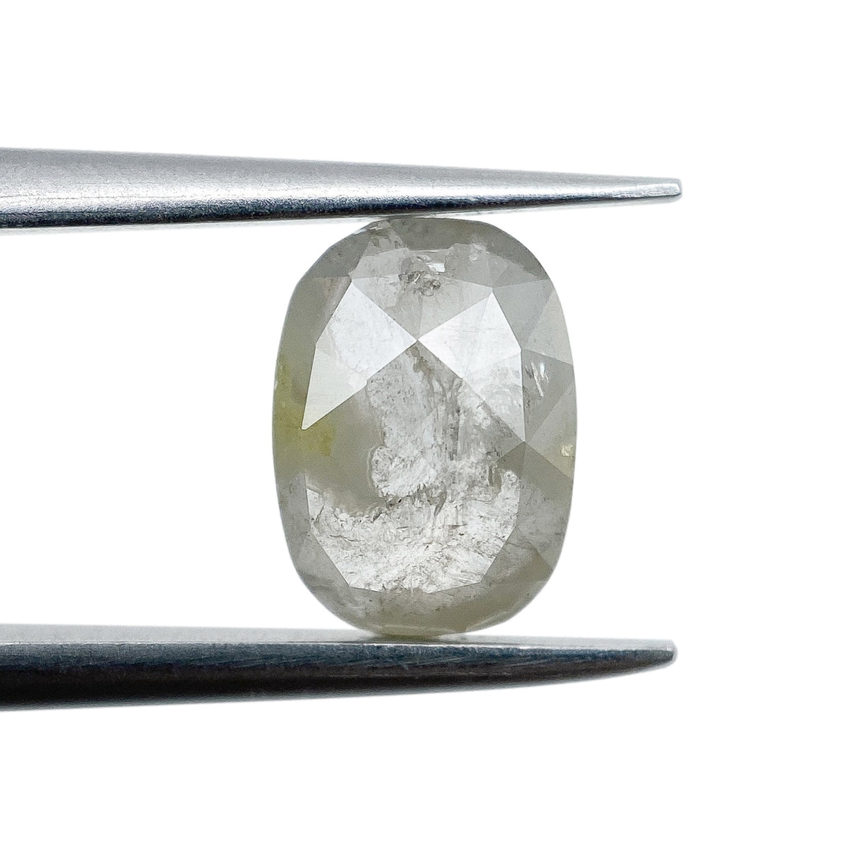 1.05ct | Salt & Pepper Cushion Shape Rose Cut Diamond - Modern Rustic Diamond