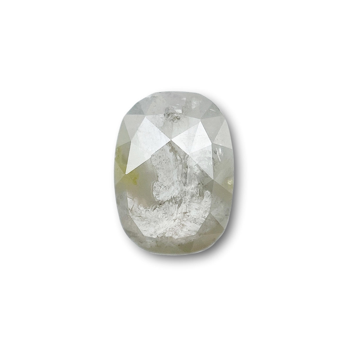 1.05ct | Salt & Pepper Cushion Shape Rose Cut Diamond - Modern Rustic Diamond